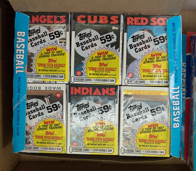  Lot of 6 - Topps 1986 Baseball Unopened Cello Boxes