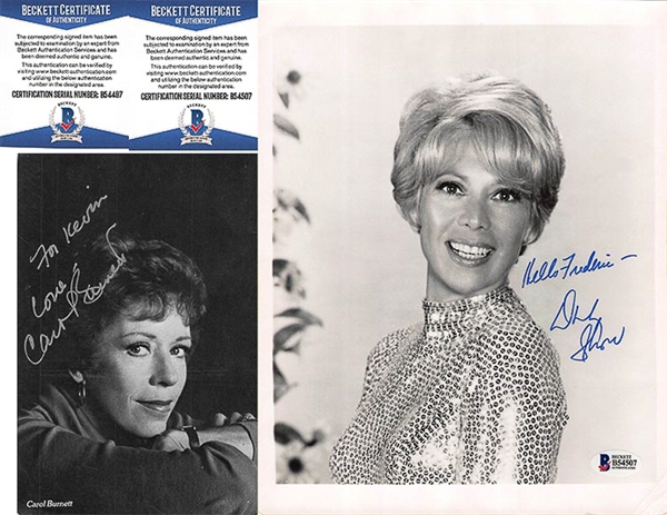 Carol Burnett & Dinah Shore Autograph Lot - Beckett Authentic
