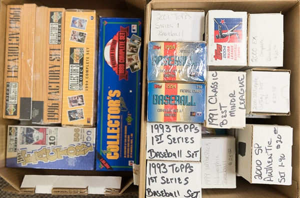 Huge Lot Of Baseball Sets w. 1989 Upper Deck