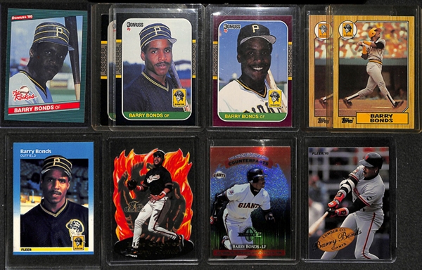 Lot Of 72 Assorted Barry Bonds Cards w. Rookies