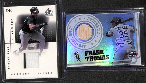 Lot Of 145 Assorted Frank Thomas Cards w. Relics & Rookies