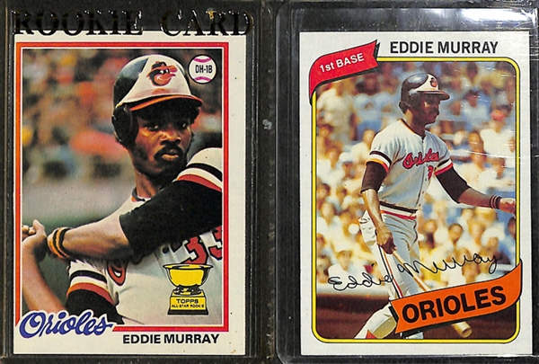 Lot Of 60 Assorted Eddie Murray Cards w. 3 Rookies