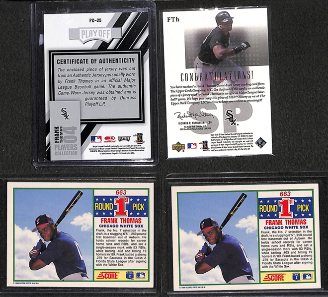 Lot Of 75 Assorted Frank Thomas Cards w. Relics & Rookies