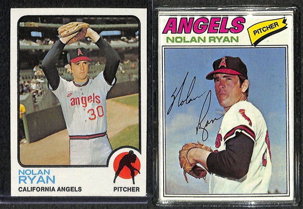 Lot Of 70 Assorted Nolan Ryan Cards w. 1973 Topps