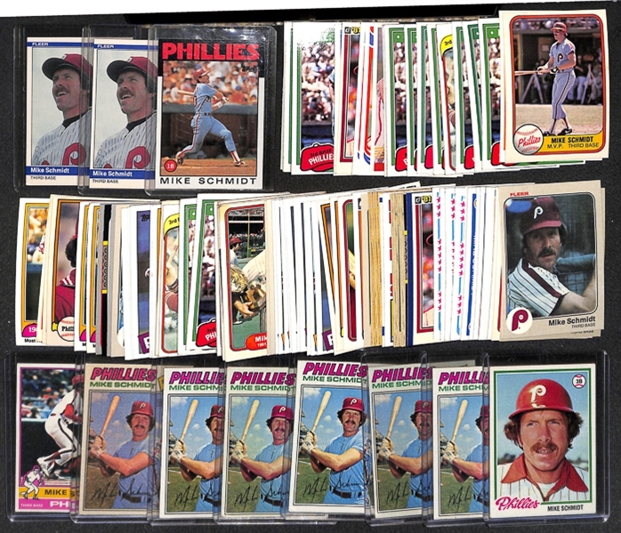 Lot Of 100+ Assorted Mike Schmidt Cards w. 1976 Topps