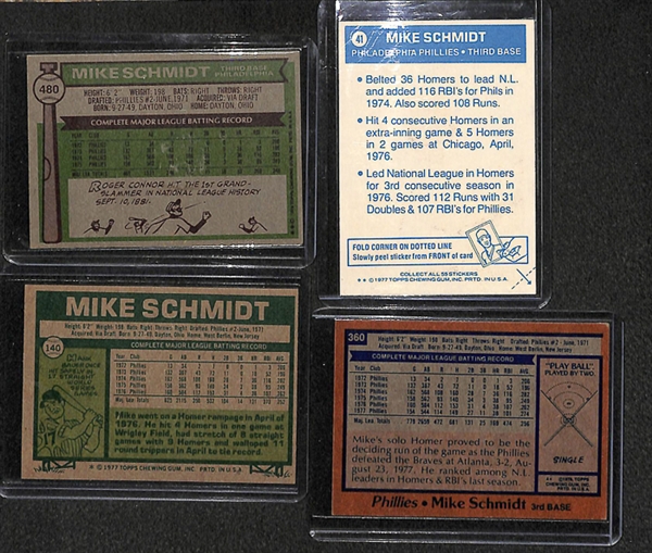 Lot Of 100+ Assorted Mike Schmidt Cards w. 1976 Topps