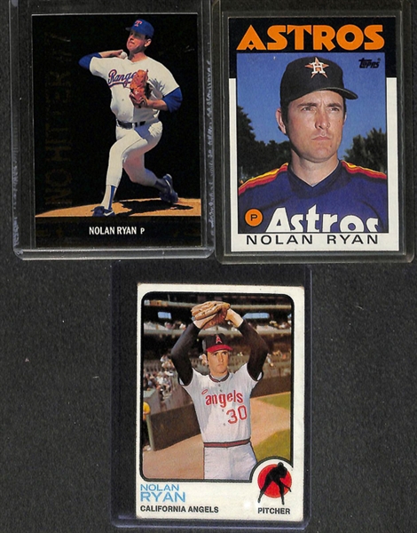 Lot Of 130 Assorted Nolan Ryan Cards w. 1973 Topps