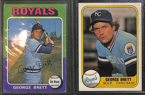 Lot Of 100 Assorted George Brett Cards w. 1975 Topps Rookie
