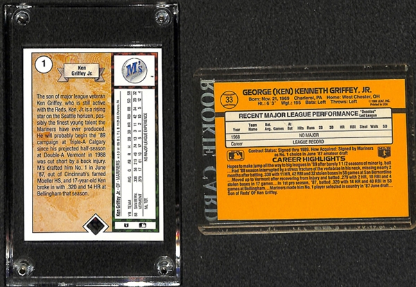 Lot Of 150 Assorted Ken Griffey Jr Cards w. 1989 Upper Deck Rookie