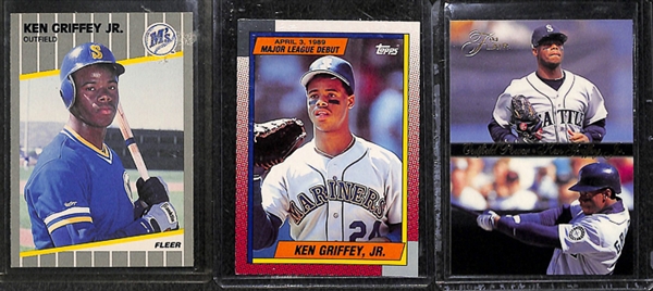 Lot Of 110 Assorted Ken Griffey Jr Cards w. 1989 Upper Deck Rookie & Many Insert Cards