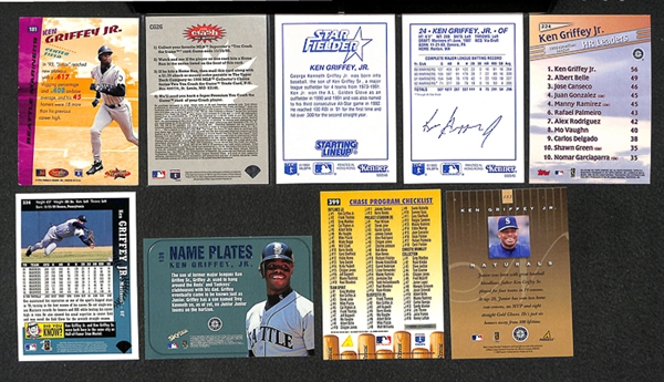 Lot Of 110 Assorted Ken Griffey Jr Cards w. 1989 Upper Deck Rookie & Many Insert Cards