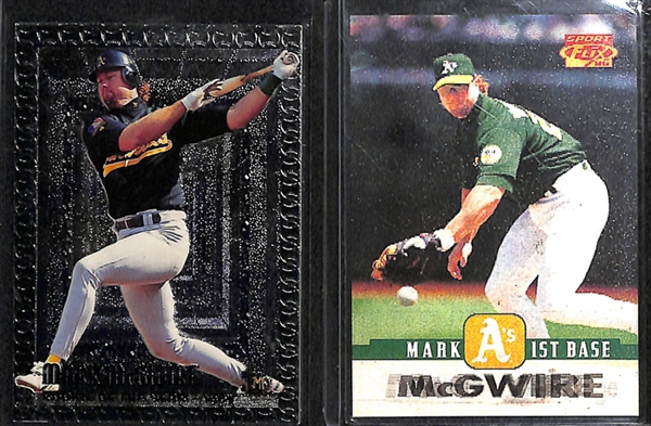 Lot Of 100+ Assorted Mark McGwire Cards w. 1985 Topps Rookies, 1987 Rookies and Many Insert Cards