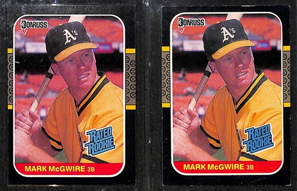 Lot Of 100+ Assorted Mark McGwire Cards w. 1985 Topps Rookie & Many Inserts