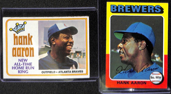Lot Of 20 Assorted Hank Aaron Cards w. 1969 Topps
