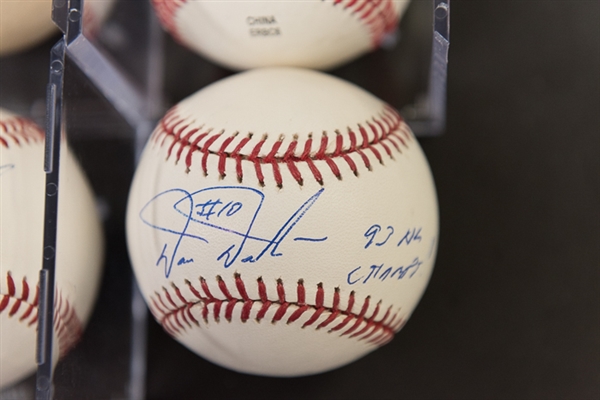 Lot Of 4 Signed Phillies Baseballs (Players from 1993 Team) w. Daulton & Kruk