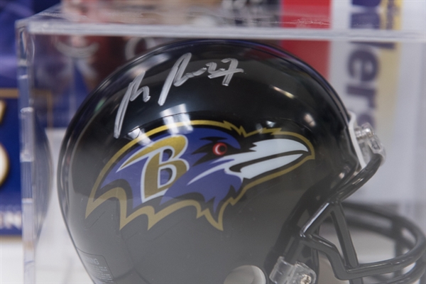 Baltimore Ravens Autograph & Memorabilia Lot w. Ray Rice Signed Mini Helmet (JSA)