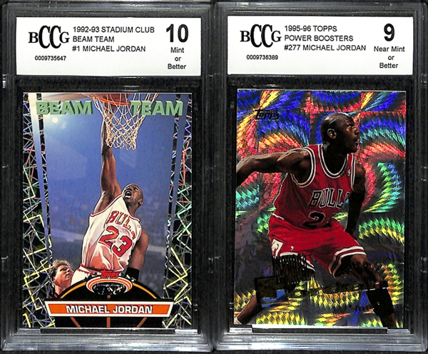 Michael Jordan Insert Lot (1992-93 Beam Team BCCG 10 & 1995-96 Topps Power Boosters)