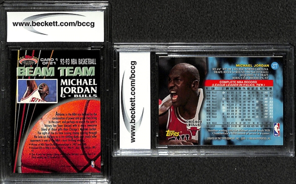 Michael Jordan Insert Lot (1992-93 Beam Team BCCG 10 & 1995-96 Topps Power Boosters)