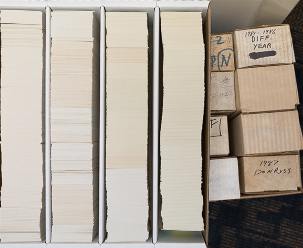 Lot of 10,000+ 1980-1987 Topps, Fleer, & Donruss Baseball Cards