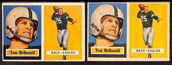 Lot of 40 Topps Football Cards from 1957-1963 w. YA Tittle