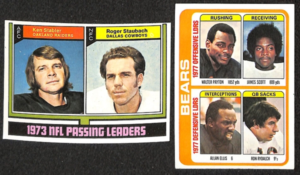 Lot of 22 Topps Football Star Cards from 1963-1987 w. 1978 Topps Tony Dorsett Rookie Card