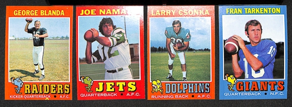 Lot of 40 1971 Topps Football Cards w. Mean Joe Greene Rookie Card