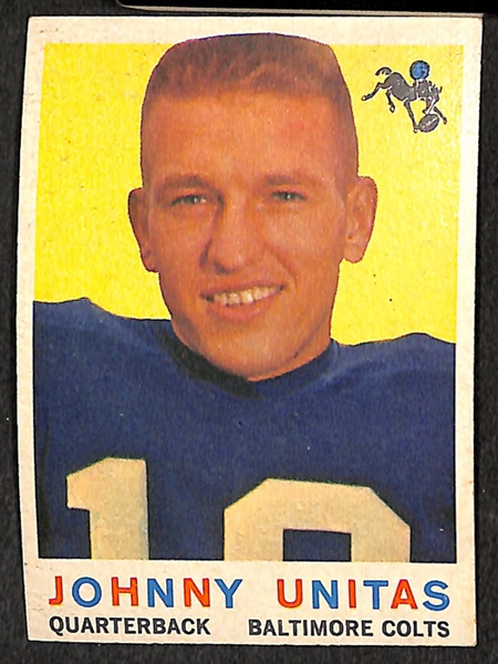Lot of 12 Johnny Unitas Topps Cards w. 2 - 1959 Cards