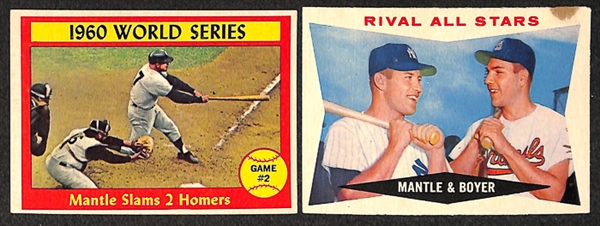 Lot of 8 Mickey Mantle inc. 1969 Topps, (2) 1969 Amoco Gas Street, and more 