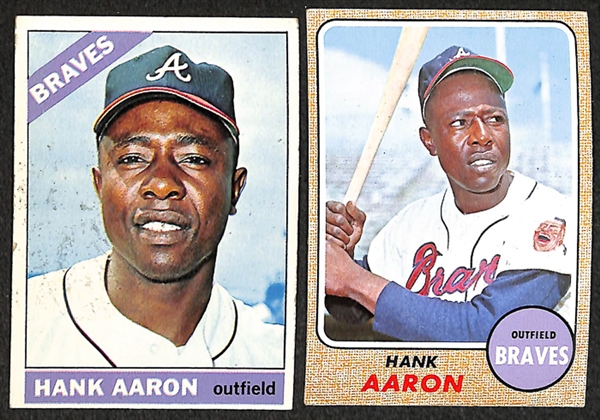 Lot of 40 Hank Aaron Cards From 1958-1976