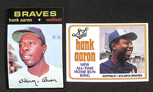 Lot of 31 Topps Hank Aaron Cards From 1971 to 1976
