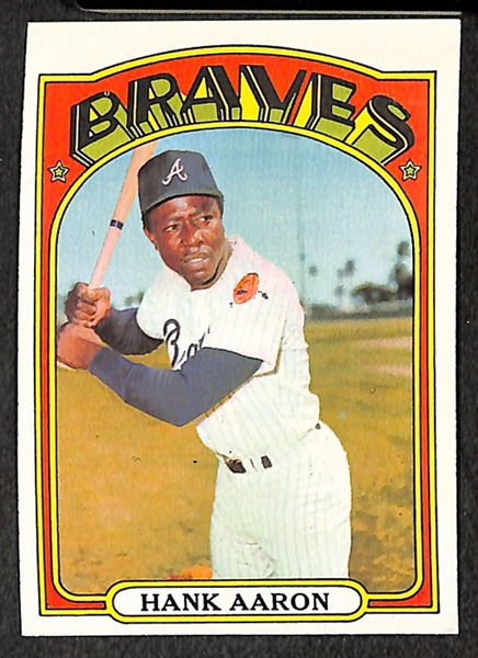Lot of 31 Hank Aaron Cards from 1972 Topps