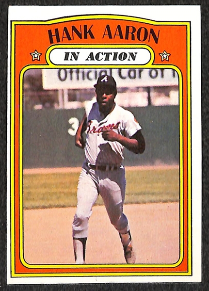 Lot of 25 Hank Aaron Cards From 1972 and 1973 Topps