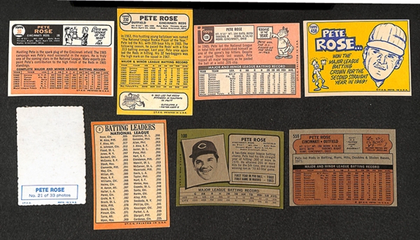 Lot of 45 Pete Rose Cards from 1966 to 1978