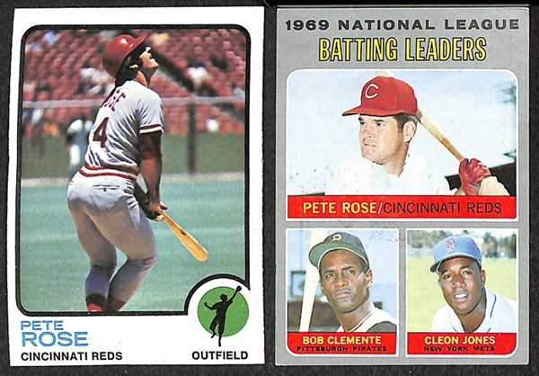 Lot of 54 Pete Rose Topps Cards from 1970 to 1973