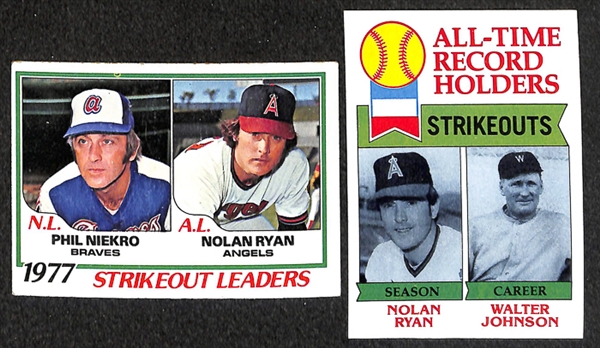 Lot of 47 Nolan Ryan Topps Cards - From 1973 to 1979