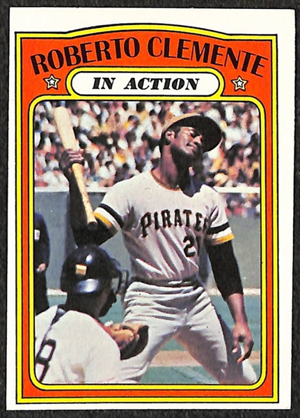 Lot of 22 Roberto Clemente Cards from 1972 Topps 