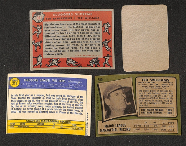 Lot of 13 Ted Williams Cards Inc. 1951 Wheaties