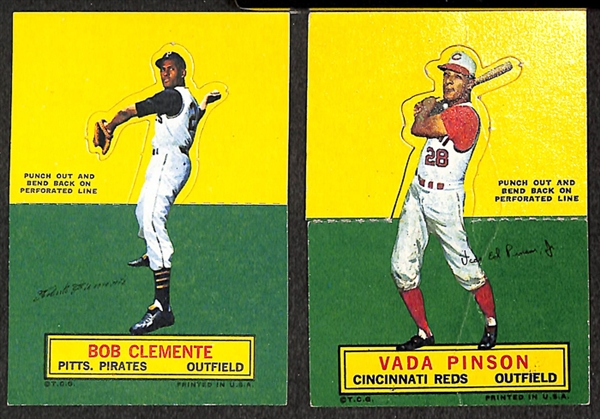 Lot of 27 1964 Topps Stand Ups Baseball Cards w. Bob Clemente - Loaded with Stars!