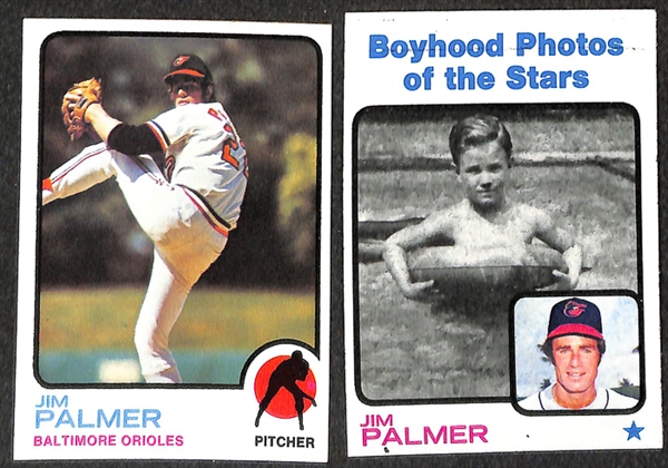 Lot of 113 Jim Palmer Topps Baseball Cards from 1968-1979