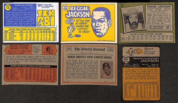 Lot of 25 Reggie Jackson Topps Baseball Cards from 1970 - 1973
