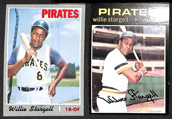 Lot of 46 Willie Stargell Topps Baseball Cards from 1970-1979