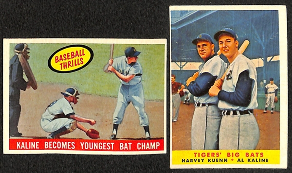 Lot of 54 Al Kaline Baseball Cards from 1958-1974