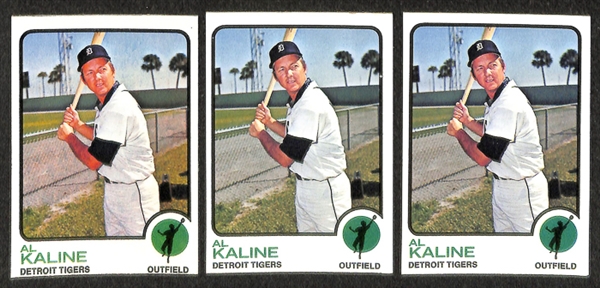 Lot of 54 Al Kaline Baseball Cards from 1958-1974