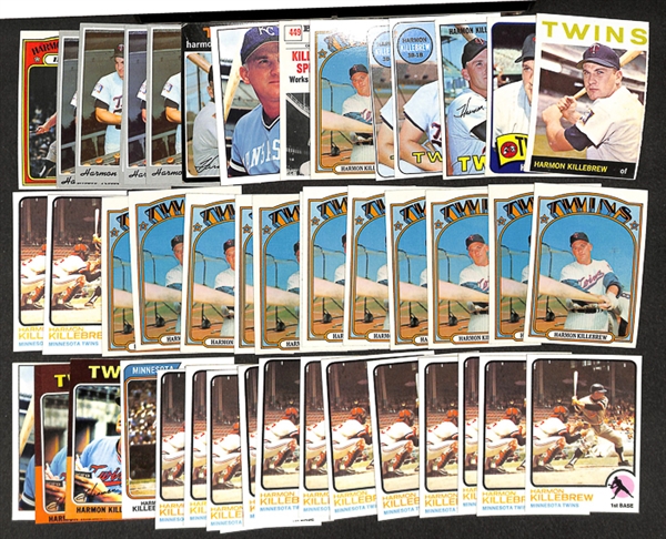 Lot of 46 Harmon Killebrew Baseball Cards from 1964-1975