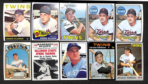 Lot of 46 Harmon Killebrew Baseball Cards from 1964-1975