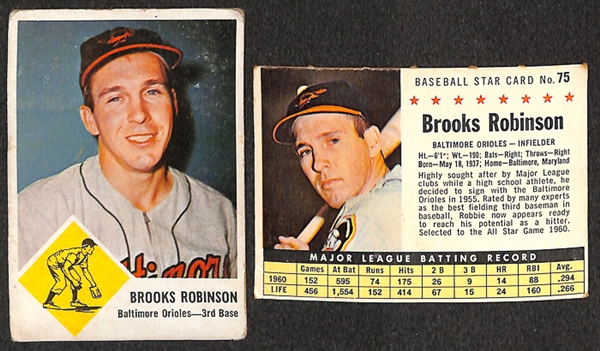 Lot of 92 Brooks Robinson Baseball Cards from 1961-1978