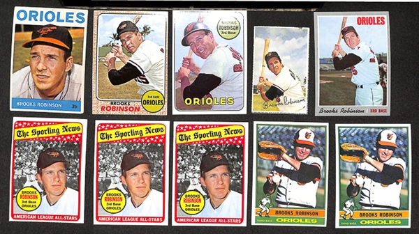 Lot of 79 Brooks Robinson Baseball Cards from 1964-1978