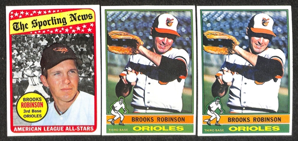 Lot of 79 Brooks Robinson Baseball Cards from 1964-1978