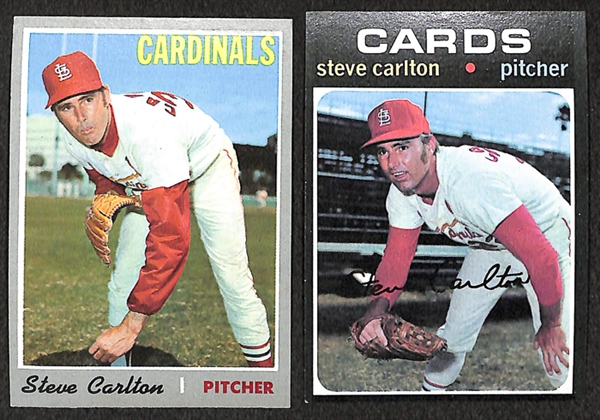 Lot of 98 Steve Carlton Baseball Cards from 1970-1978