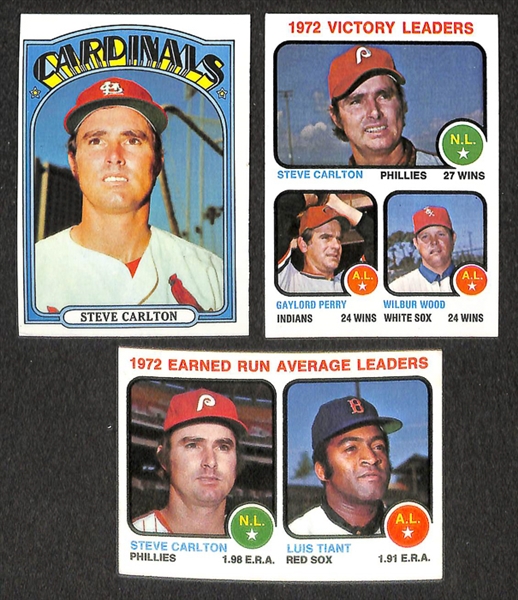 Lot of 98 Steve Carlton Baseball Cards from 1970-1978